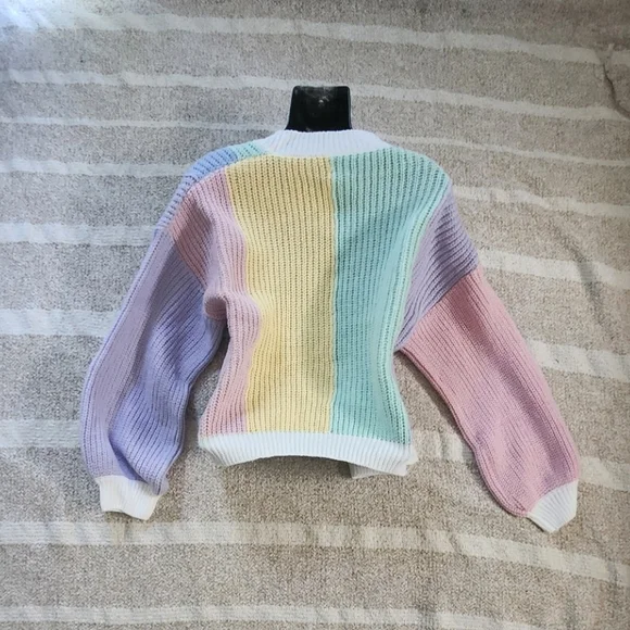 & Other Stories Pastel Striped Cardigan - Picture 2 of 8